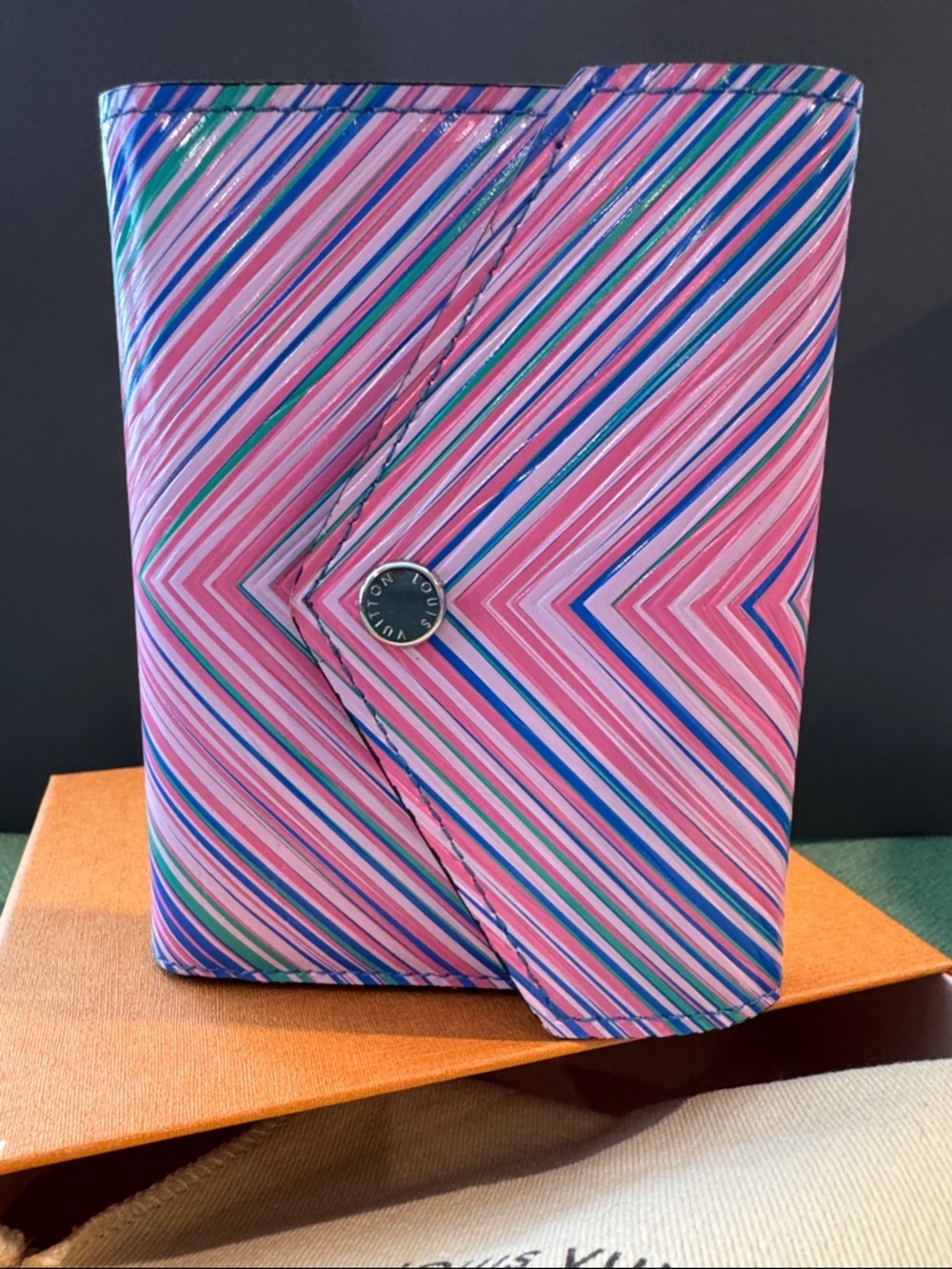 Louis Vuitton Tropical Epi Leather Striped Compact Wallet